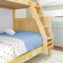 Maxtrix Classic Twin Over Full Bunk Bed Angled ladder