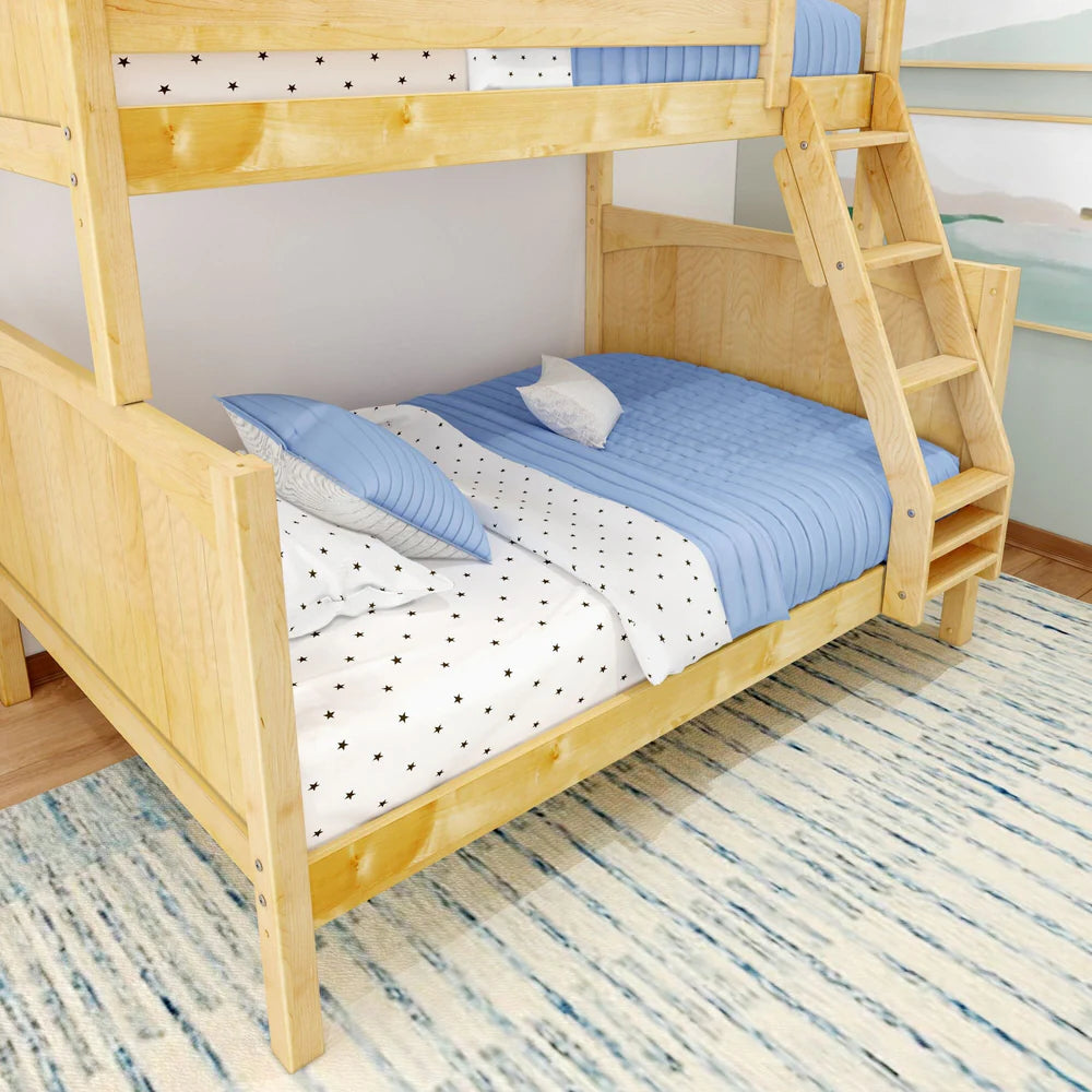 Maxtrix Classic Twin Over Full Bunk Bed Angled ladder