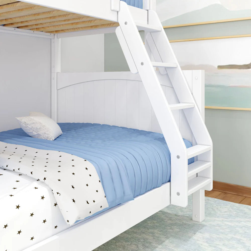 Maxtrix Classic Twin Over Full Bunk Bed Angled ladder