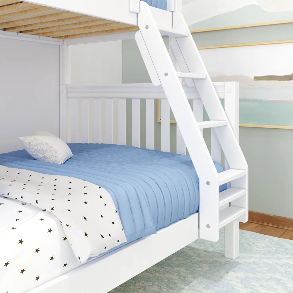 Maxtrix Classic Twin Over Full Bunk Bed Angled ladder