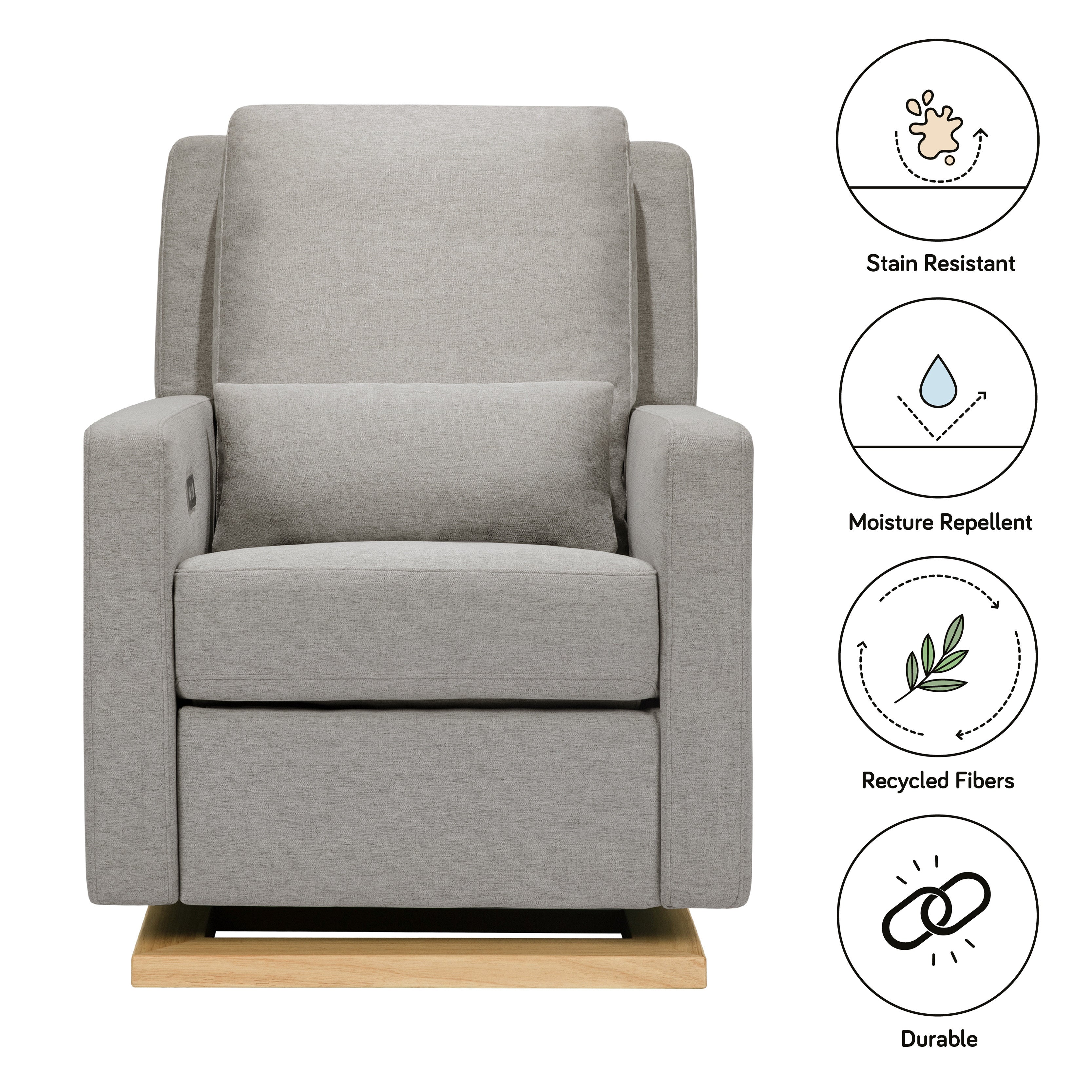 Babyletto Sigi Electronic Recliner and Glider with USB Port | Lullabye Shop