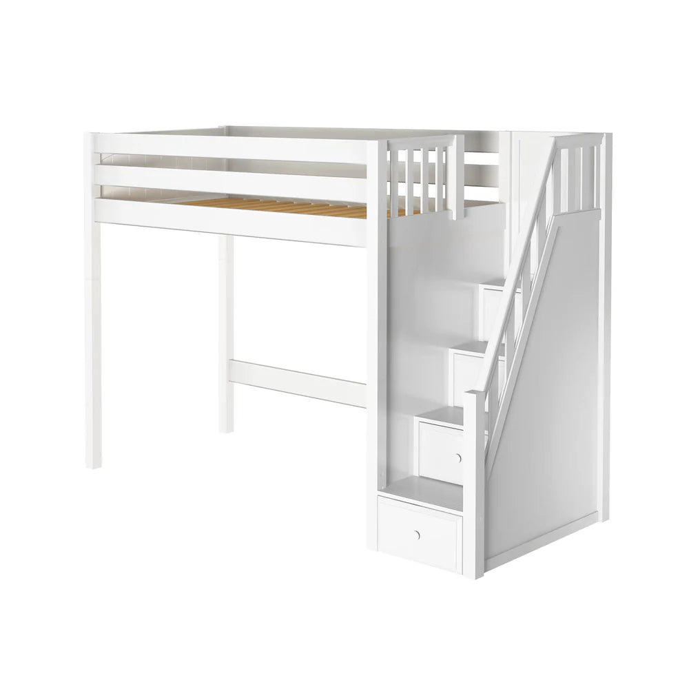 Maxtrix High Loft Bed with Stairs