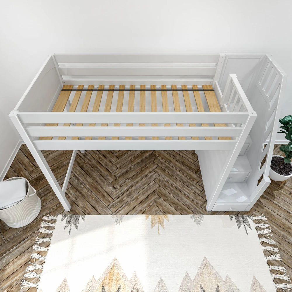 Maxtrix High Loft Bed with Stairs