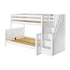 Maxtrix Classic Twin Over Full Bunk Bed with Stairs
