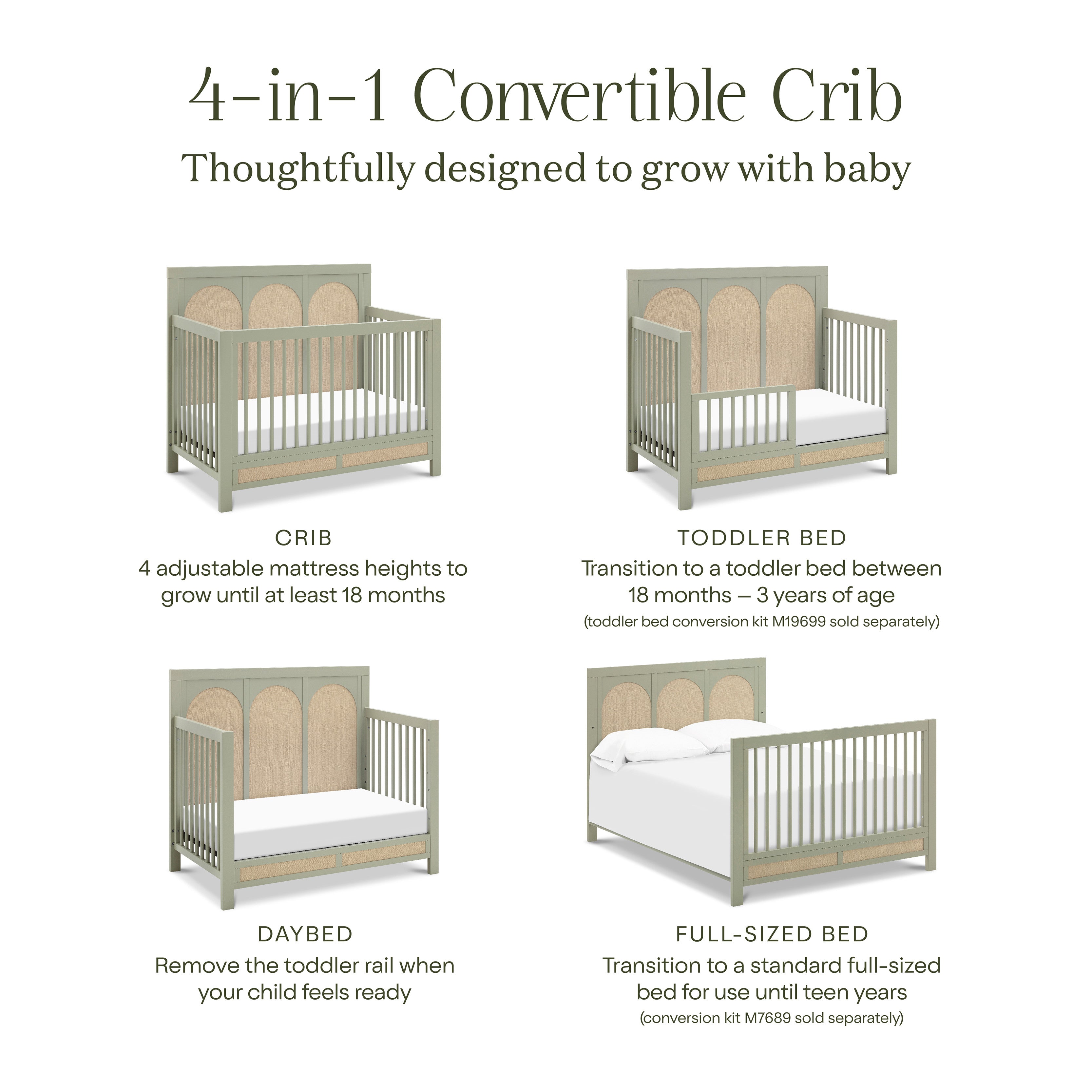 Namesake Eloise 4-in-1 Convertible Crib | Lullabye Shop
