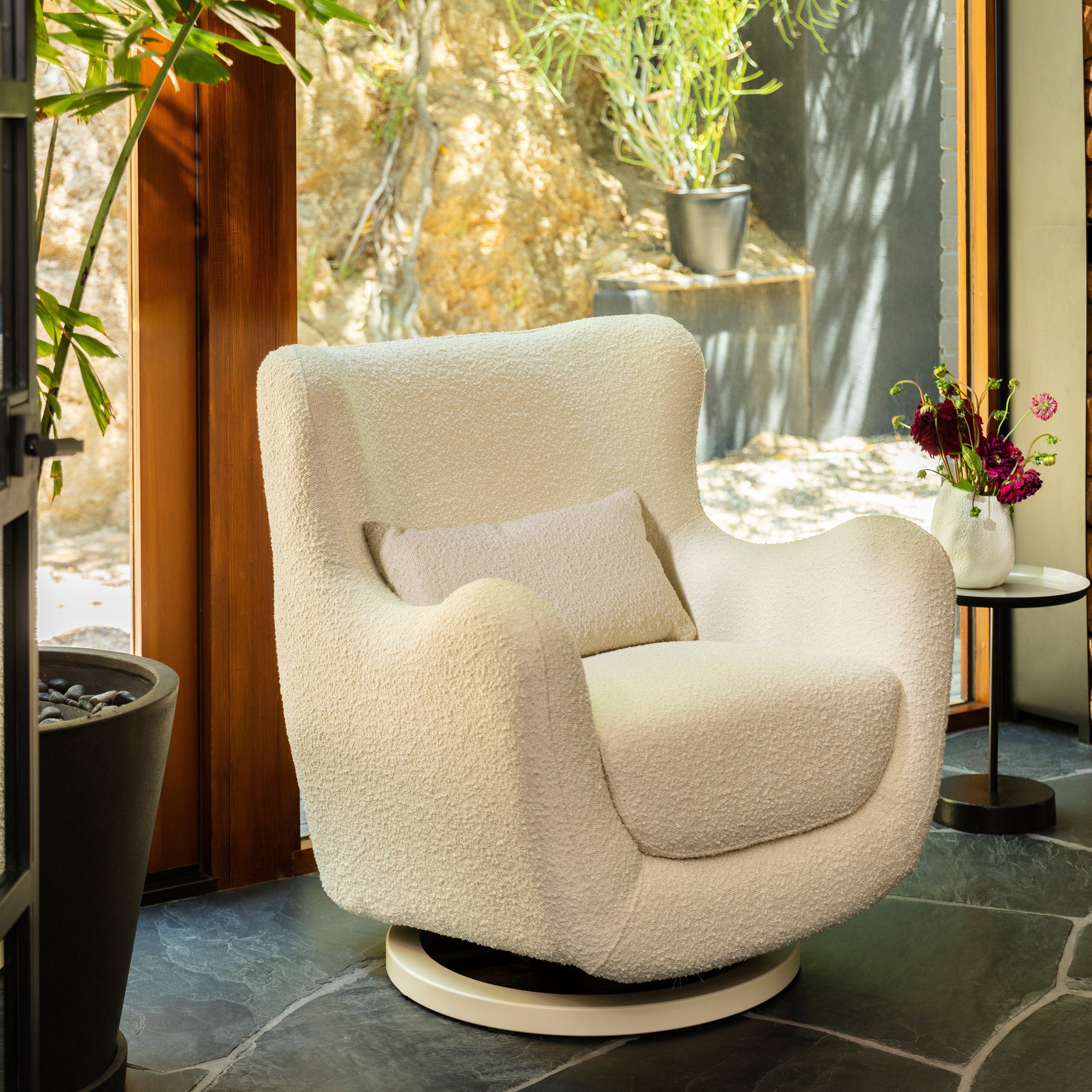 Babyletto Solstice Swivel Glider in Boucle | Lullabye Shop