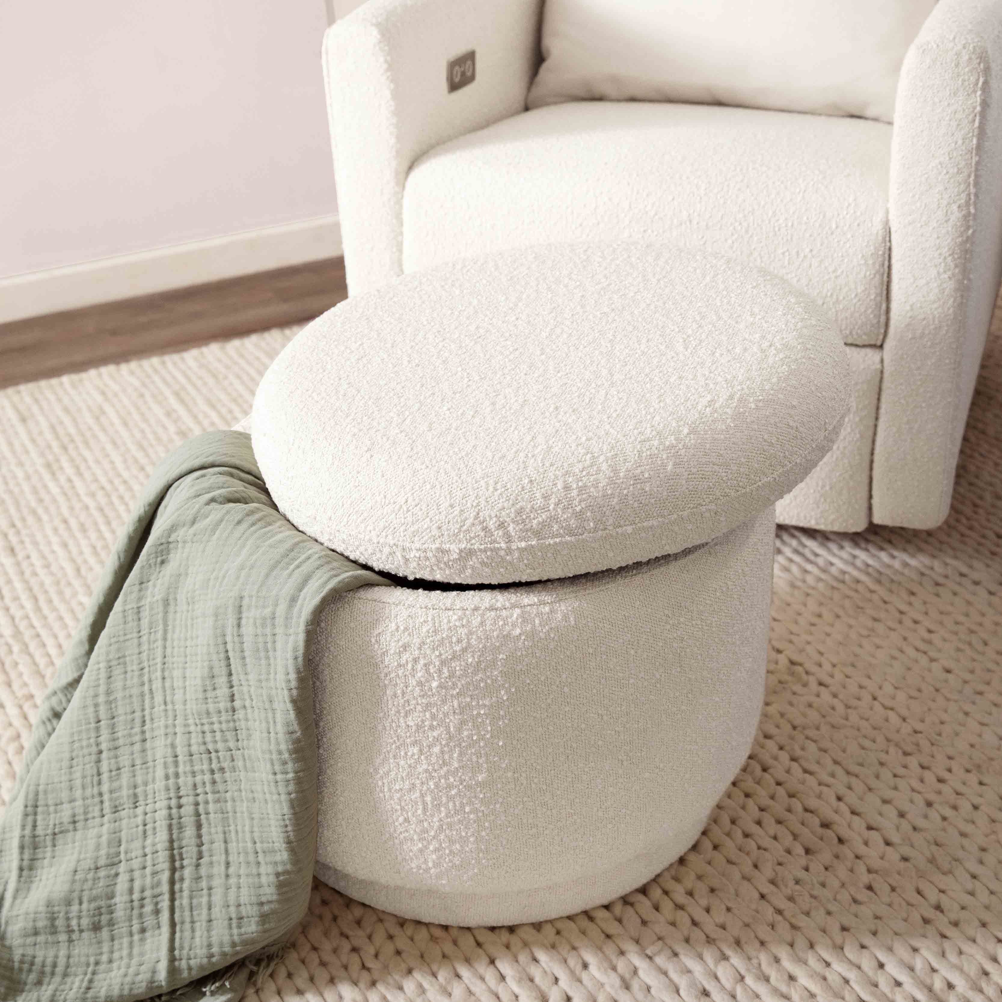 Babyletto Enoki Storage Ottoman in Boucle | Lullabye Shop