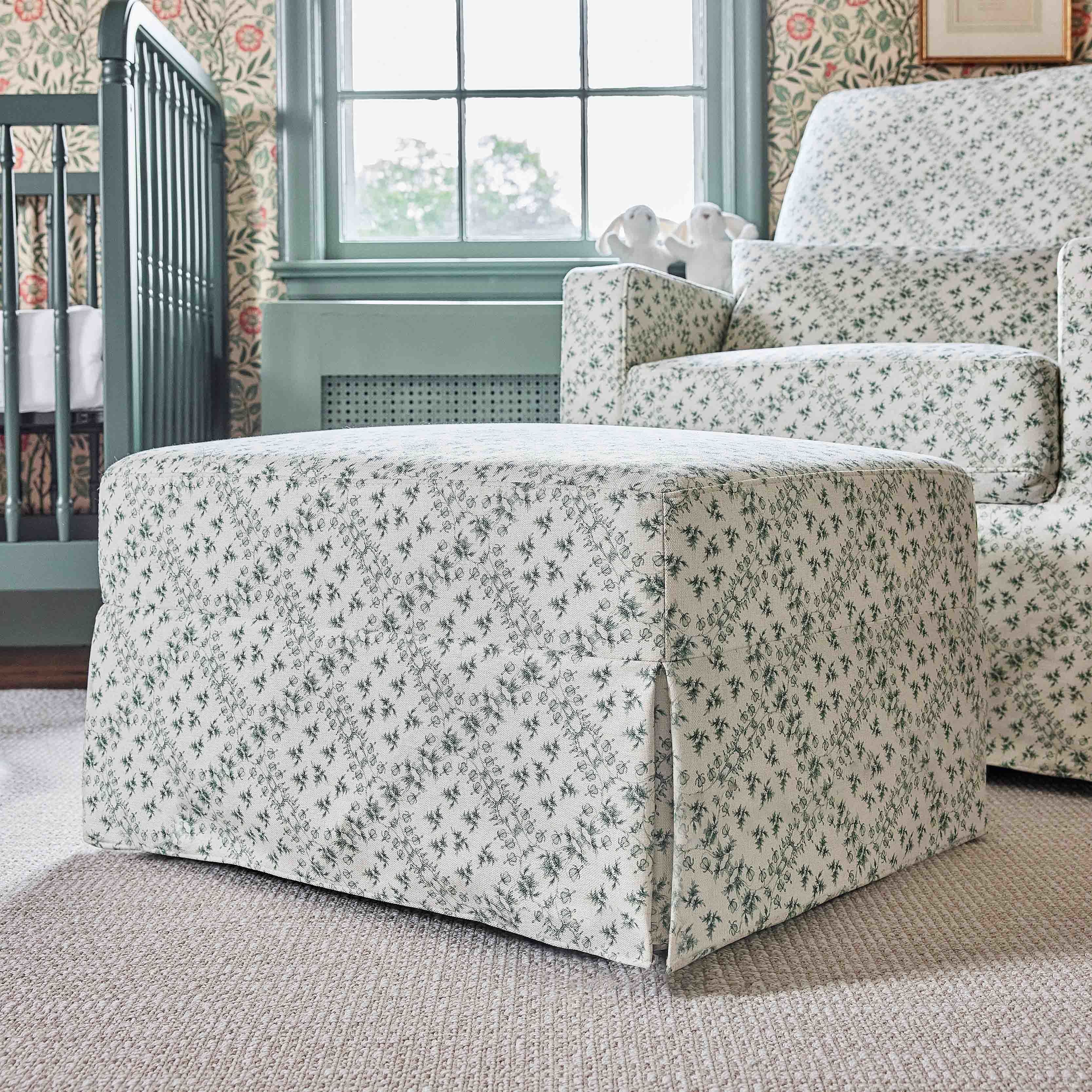 Sarah Flint x Namesake Crawford Gliding Ottoman in Eco-Performance Fabric | Water Repellent & Stain Resistant | Lullabye Shop