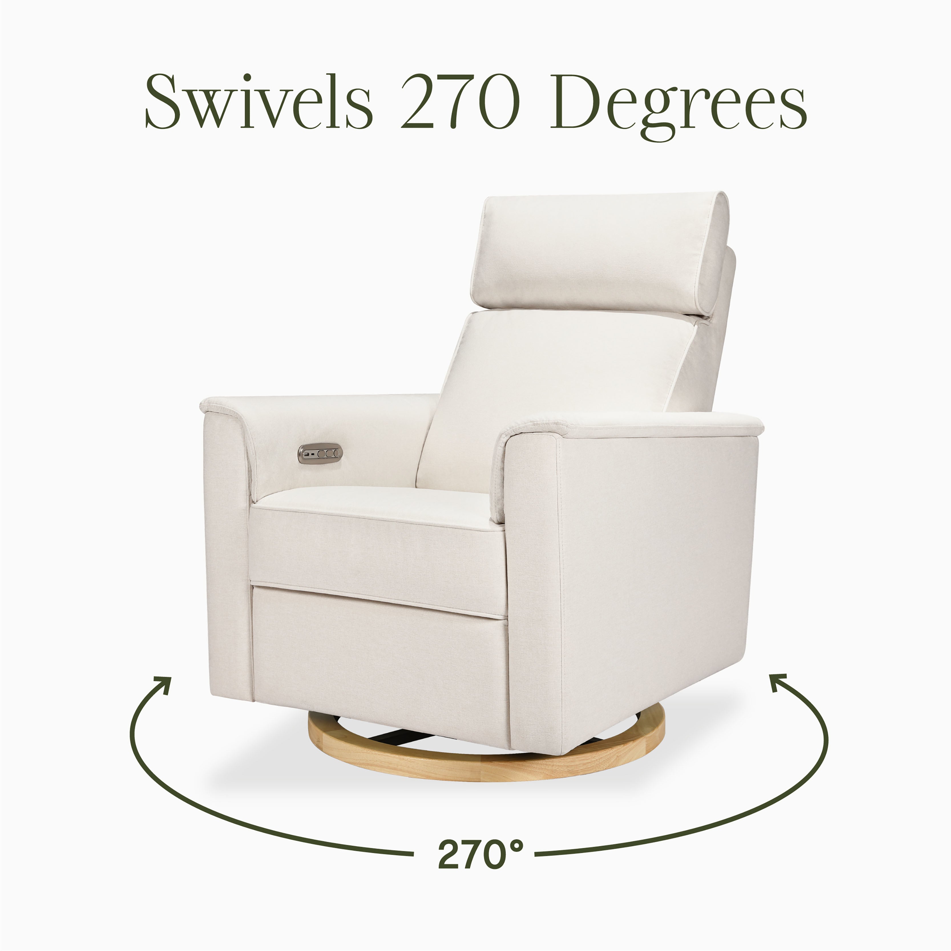 Monogram by Namesake Willa Plus Power Glider Recliner + Power Headrest | Lullabye Shop