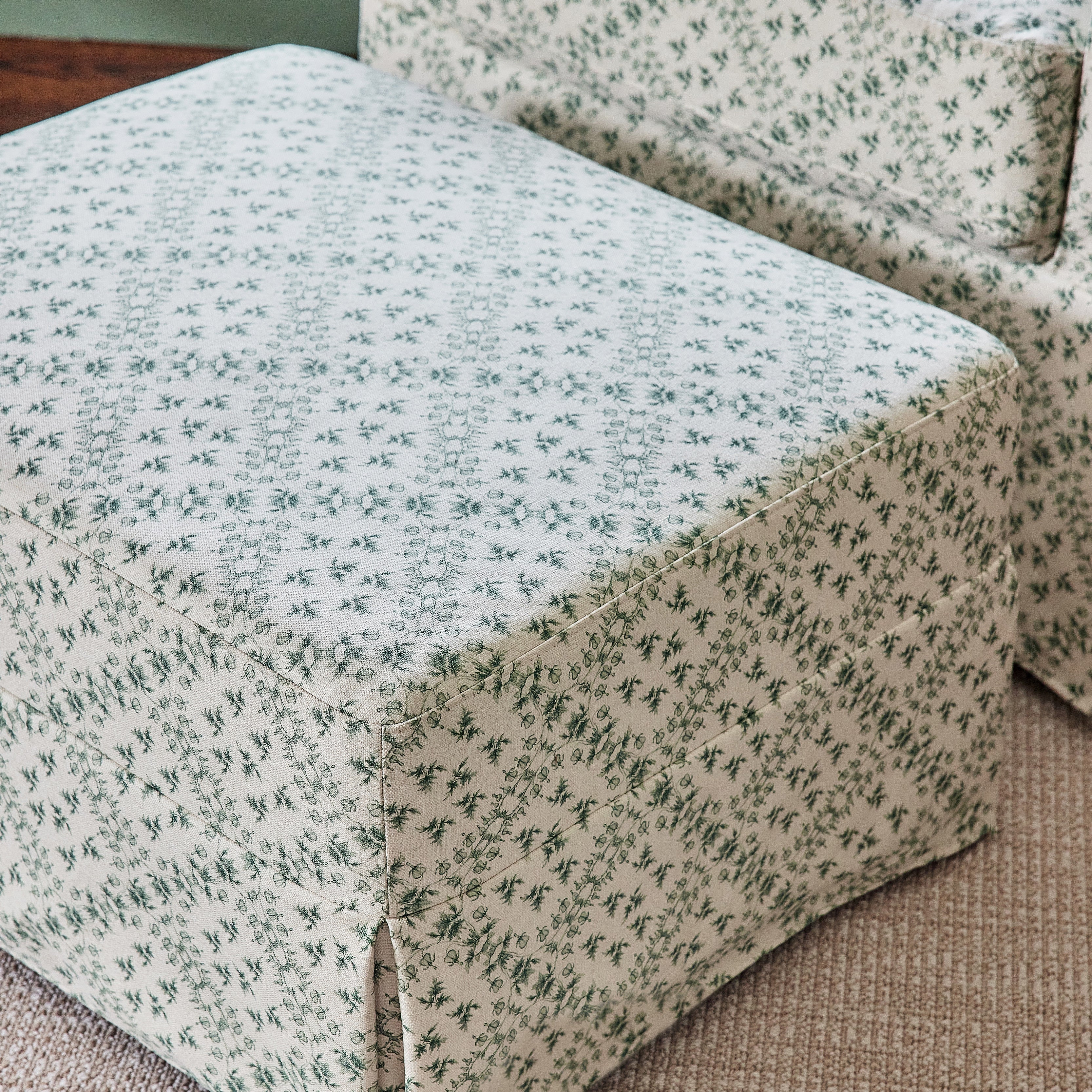 Sarah Flint x Namesake Crawford Gliding Ottoman in Eco-Performance Fabric | Water Repellent & Stain Resistant | Lullabye Shop
