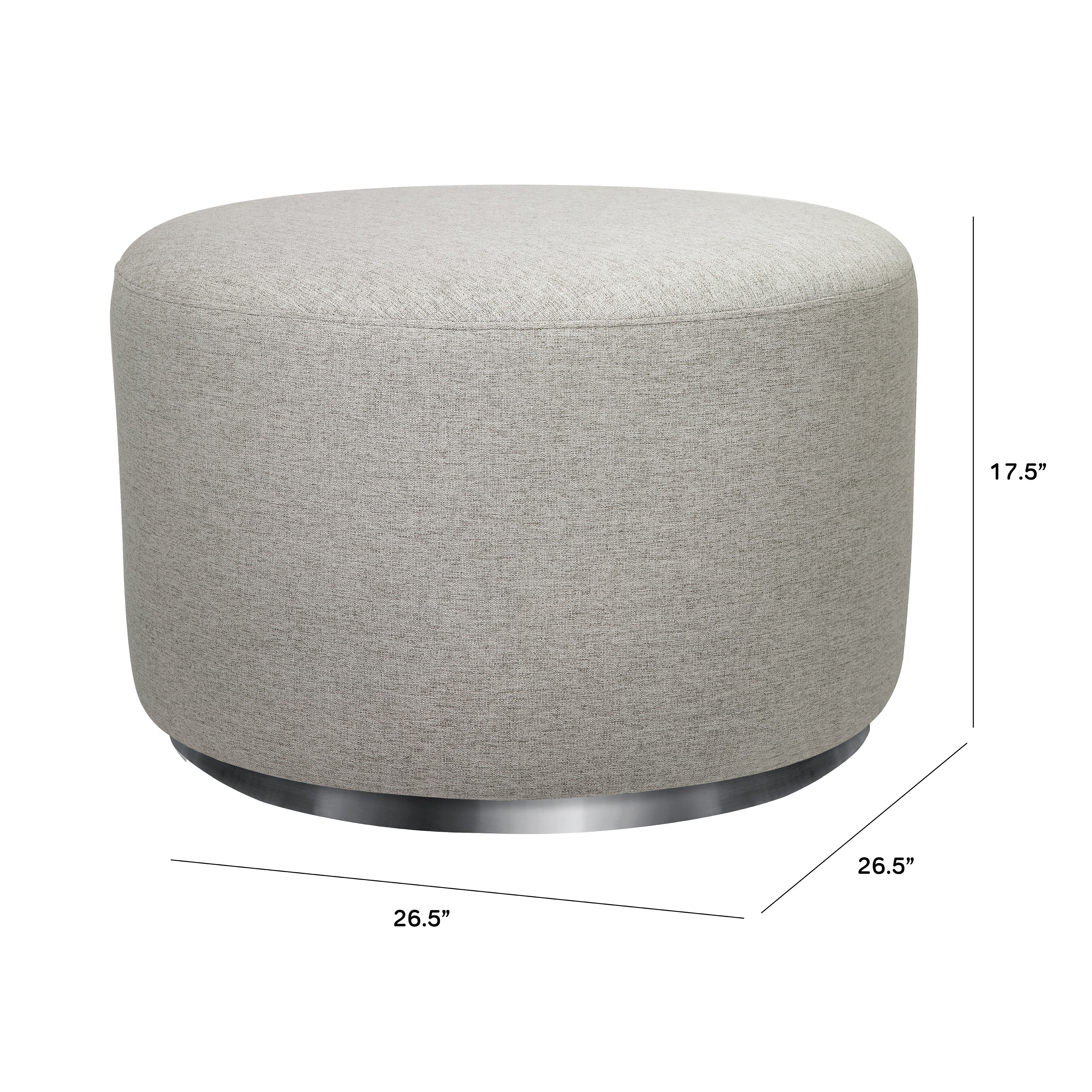 Babyletto Tuba Gliding Ottoman in Eco-Performance Fabric | Water Repellent & Stain Resistant | Lullabye Shop