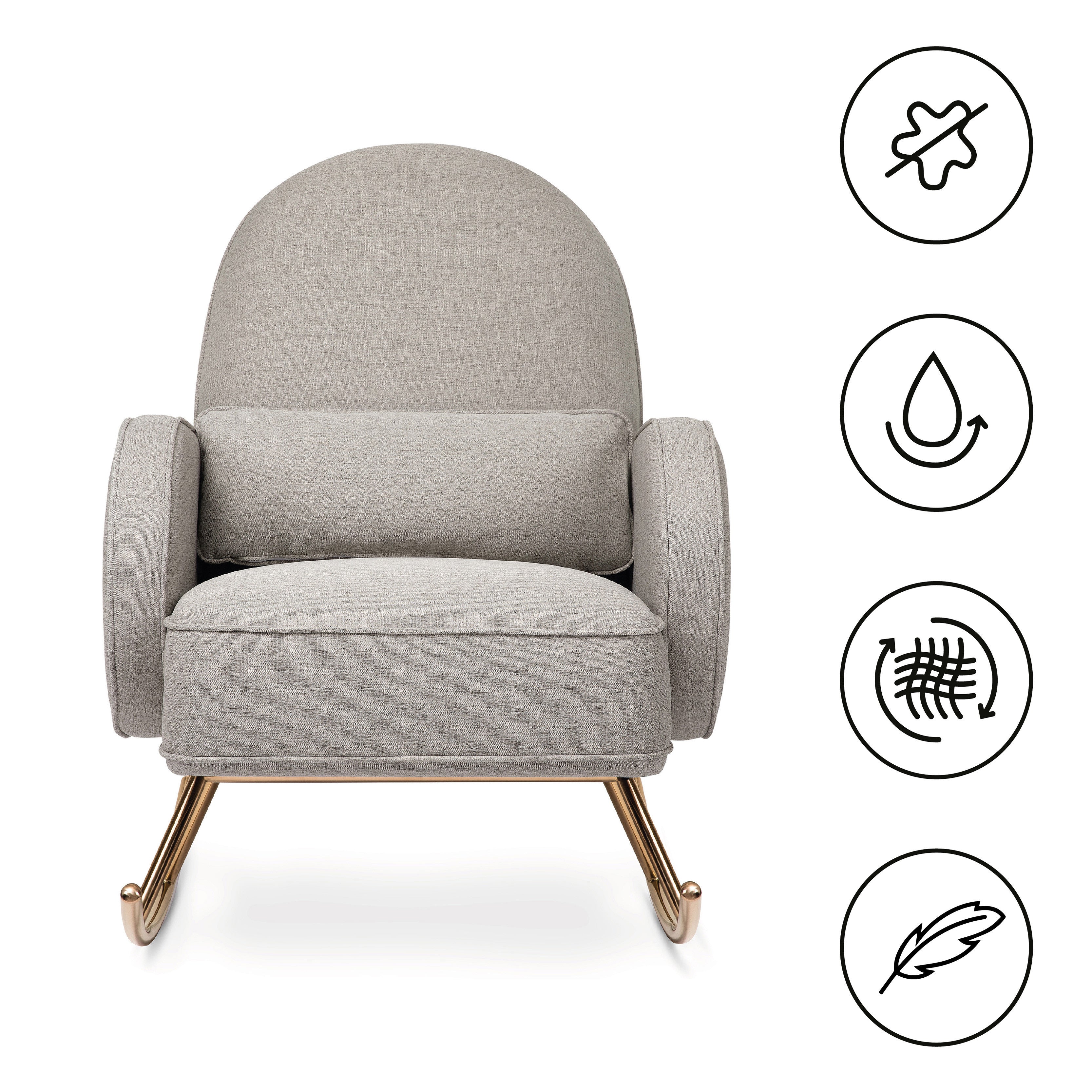 Babyletto Compass Rocker in Eco-Performance Fabric | Water Repellent & Stain Resistant | Lullabye Shop