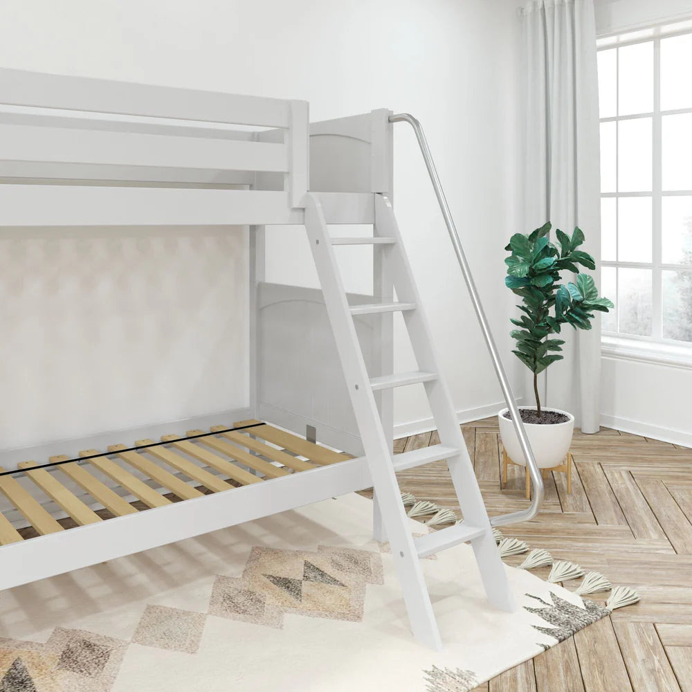 Maxtrix Classic Twin Bunk Bed High Bunk Angled Ladder