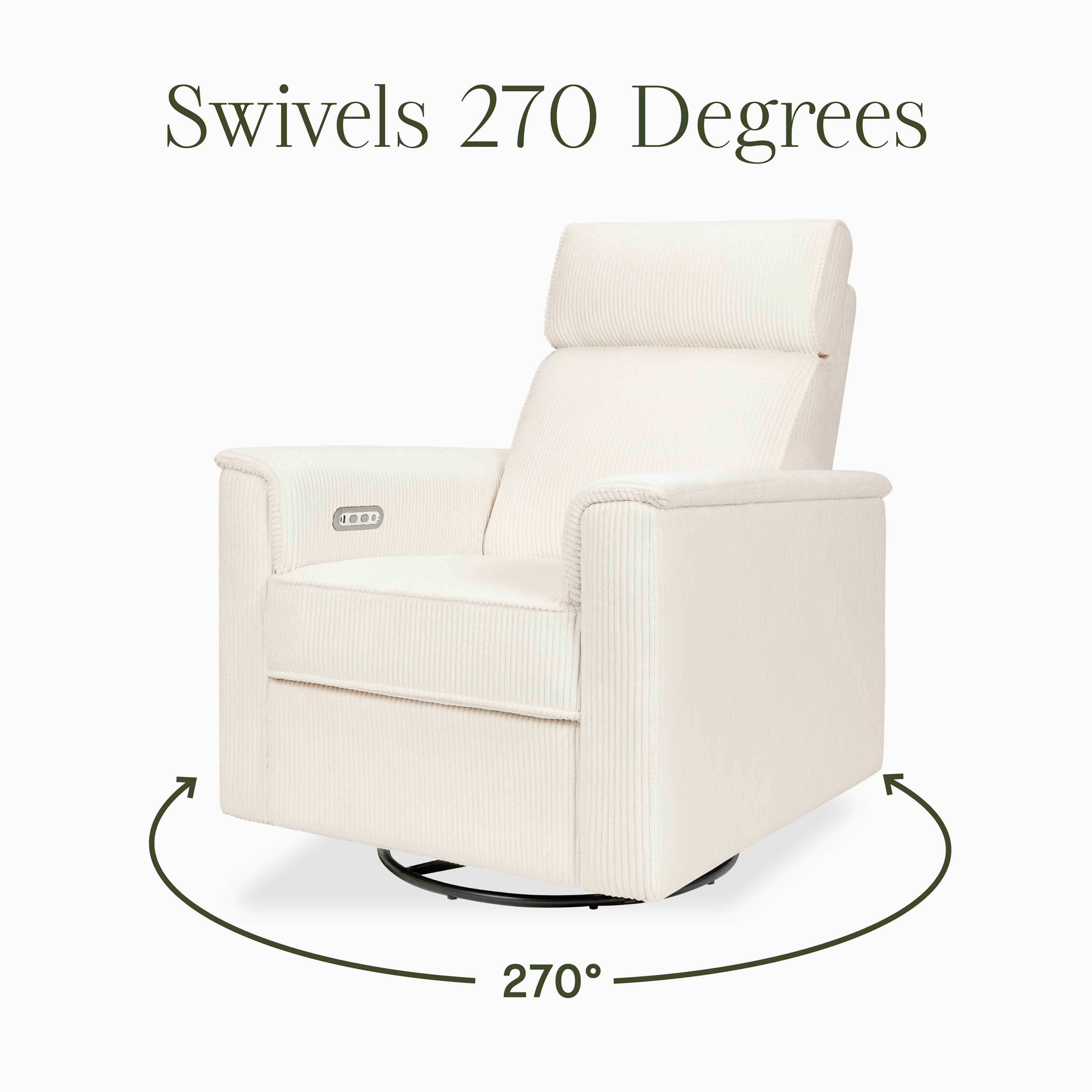 Monogram by Namesake Willa Plus Power Glider Recliner + Power Headrest | Lullabye Shop