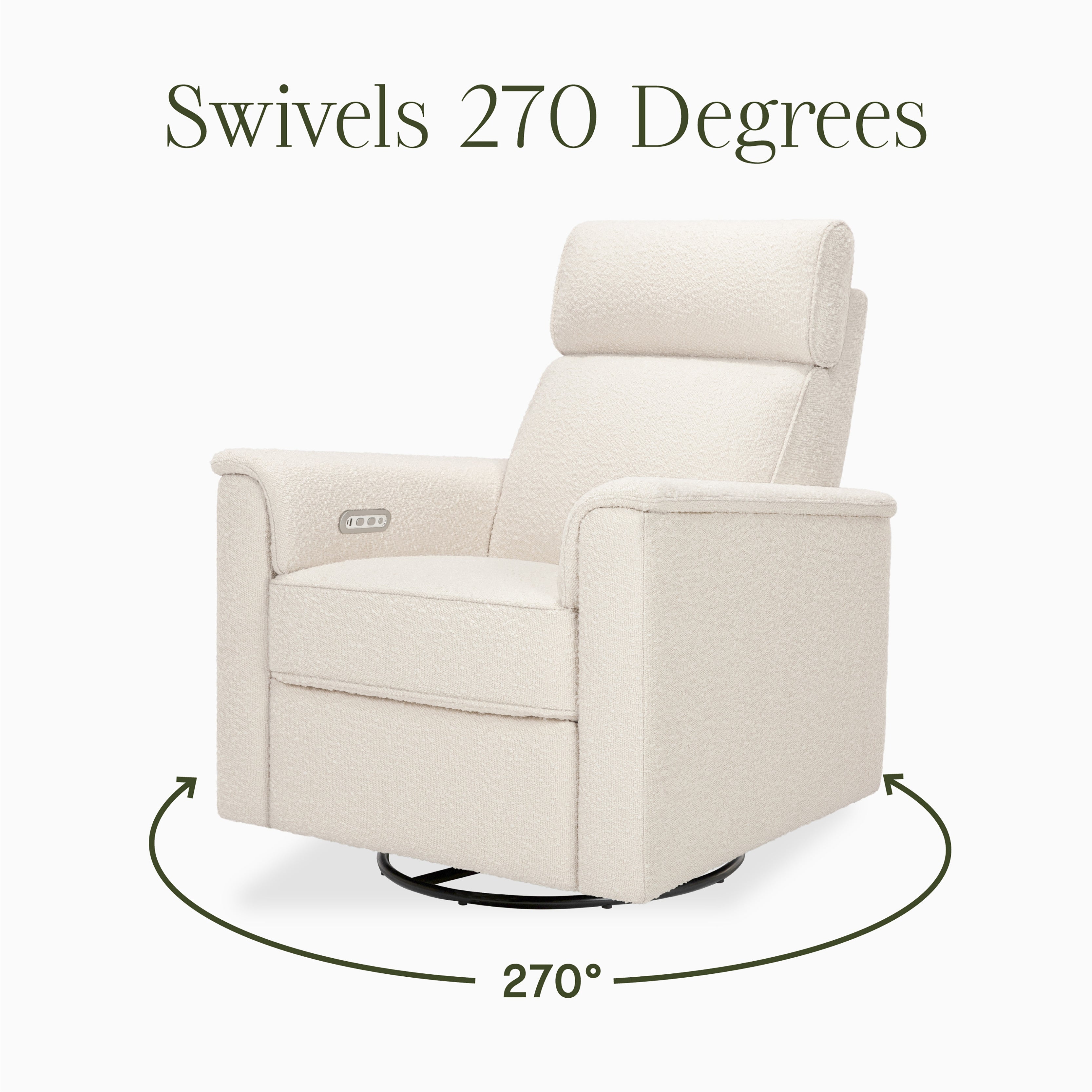Monogram by Namesake Willa Plus Power Glider Recliner + Power Headrest | Lullabye Shop