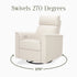Monogram by Namesake Willa Plus Power Glider Recliner + Power Headrest | Lullabye Shop
