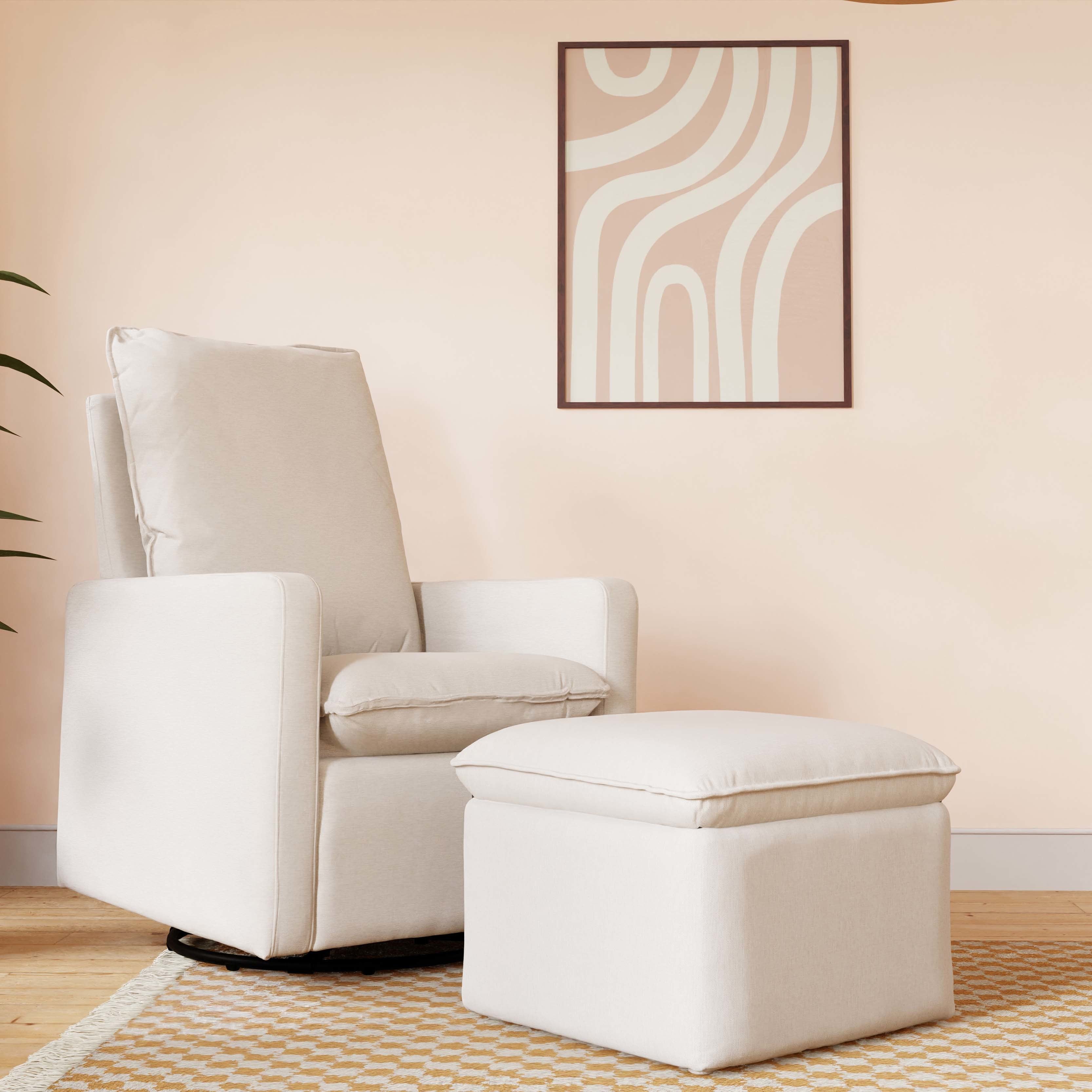 Babyletto Cali Storage Ottoman in Eco-Performance Fabric | Water Repellent & Stain Resistant | Lullabye Shop
