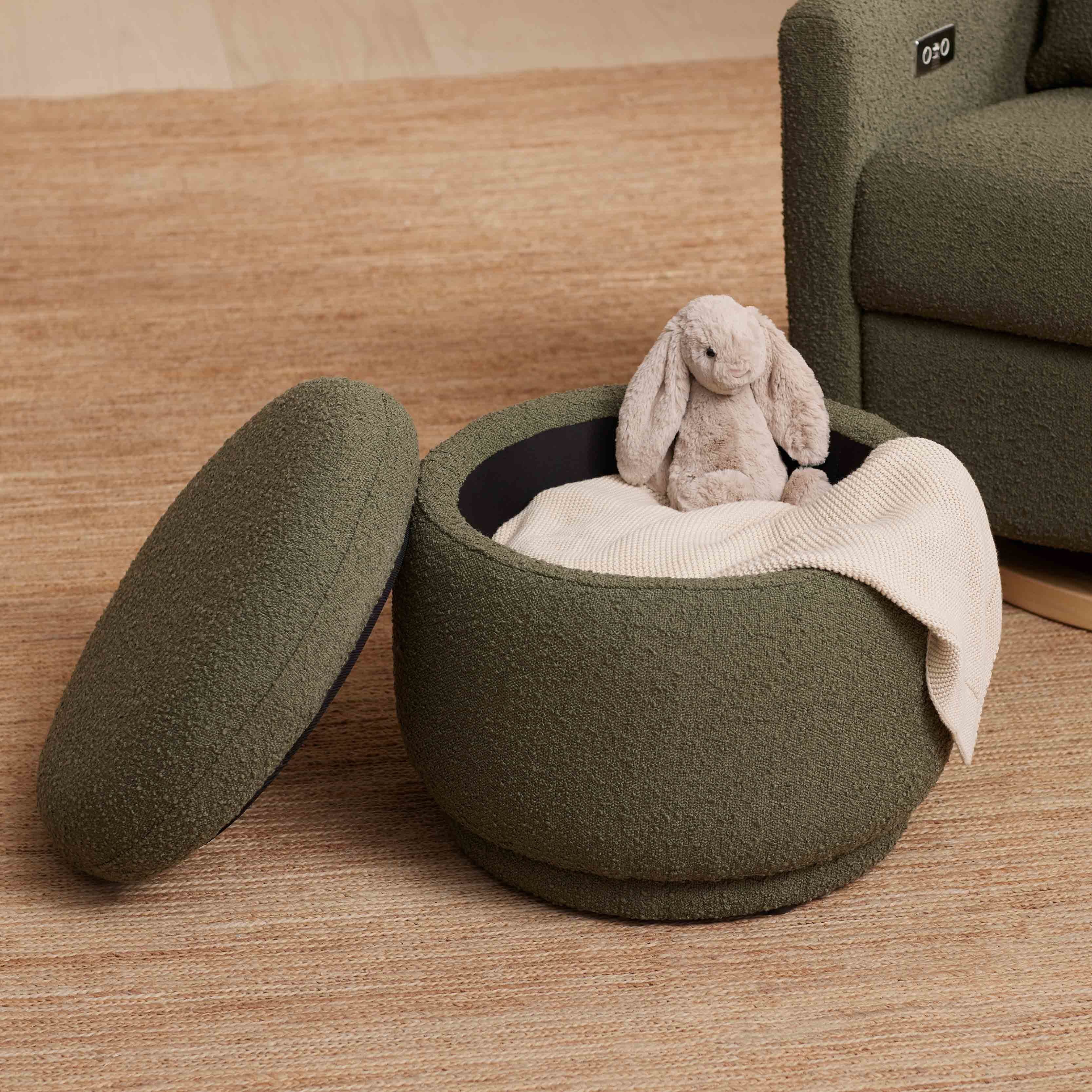 Babyletto Enoki Storage Ottoman in Boucle | Lullabye Shop