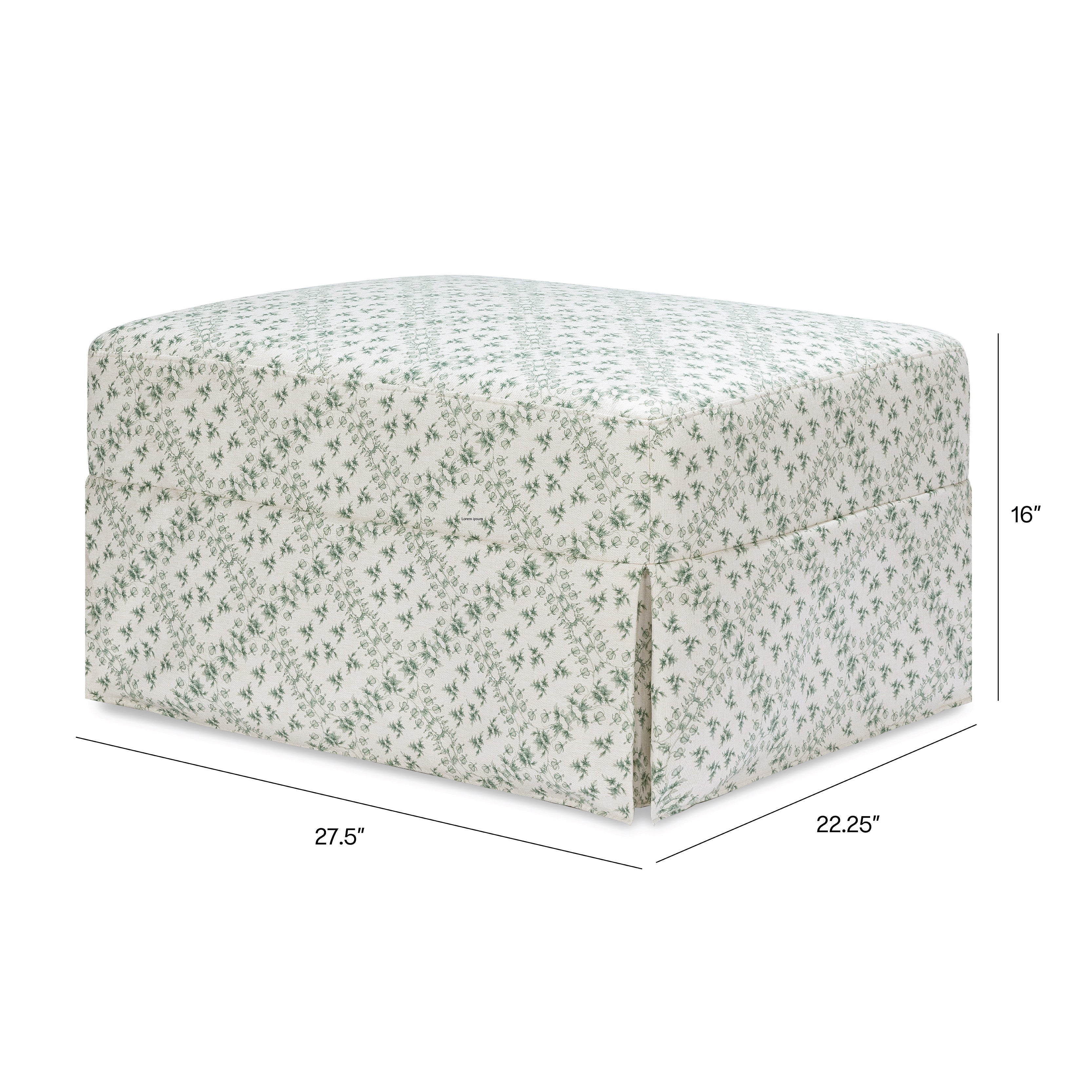 Sarah Flint x Namesake Crawford Gliding Ottoman in Eco-Performance Fabric | Water Repellent & Stain Resistant | Lullabye Shop