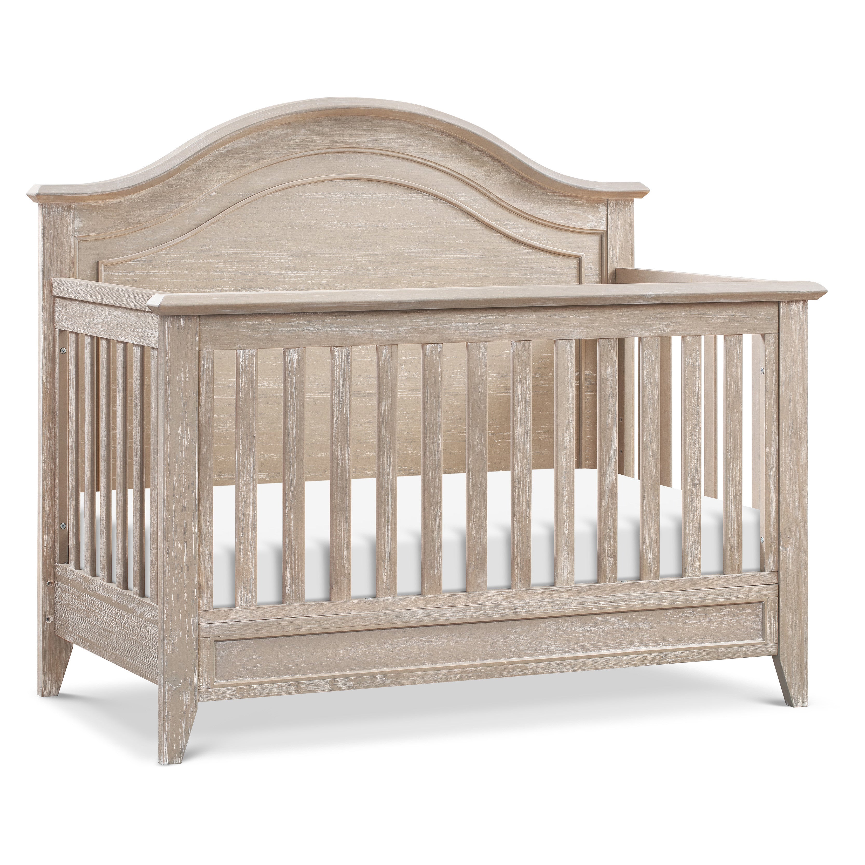 Monogram by Namesake Beckett Rustic 4-in-1 Convertible Curve Top Crib | Lullabye Shop