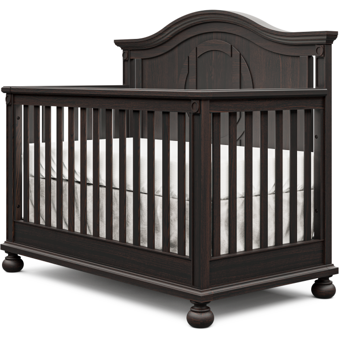 White crib cheap solid back