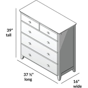 Jackpot Deluxe 2-Over-3 5-Drawer Dresser