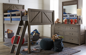 LC Kids Bunkhouse MID LOFT BED, TWIN 3/3