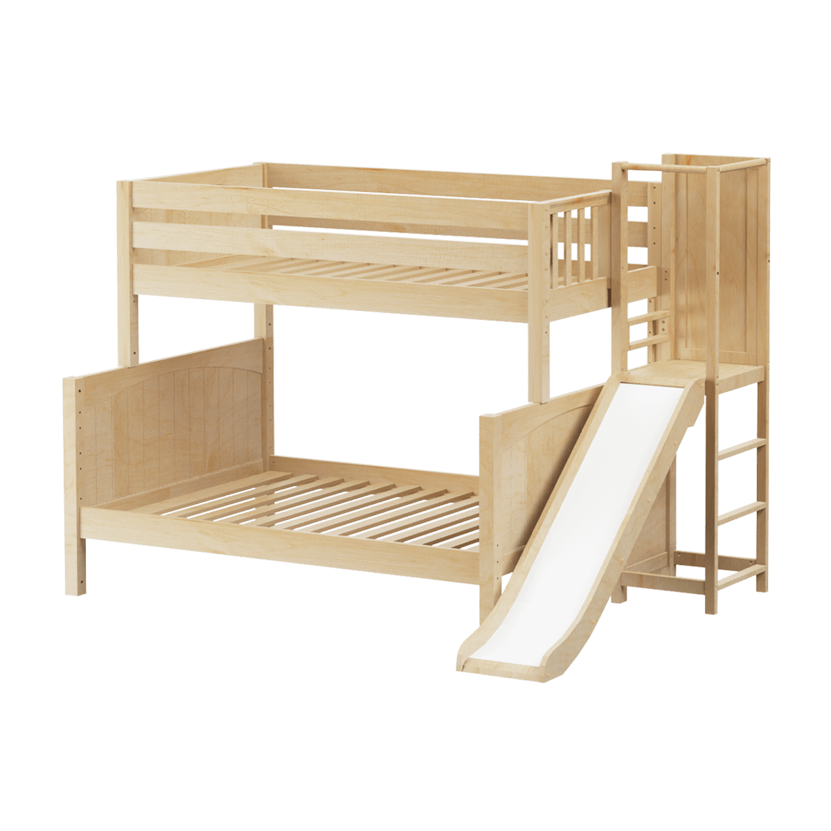 Maxtrix Medium Twin over Full Bunk Bed with Slide Platform