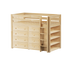 Maxtrix Twin Mid Loft Bed with Straight Ladder + Storage