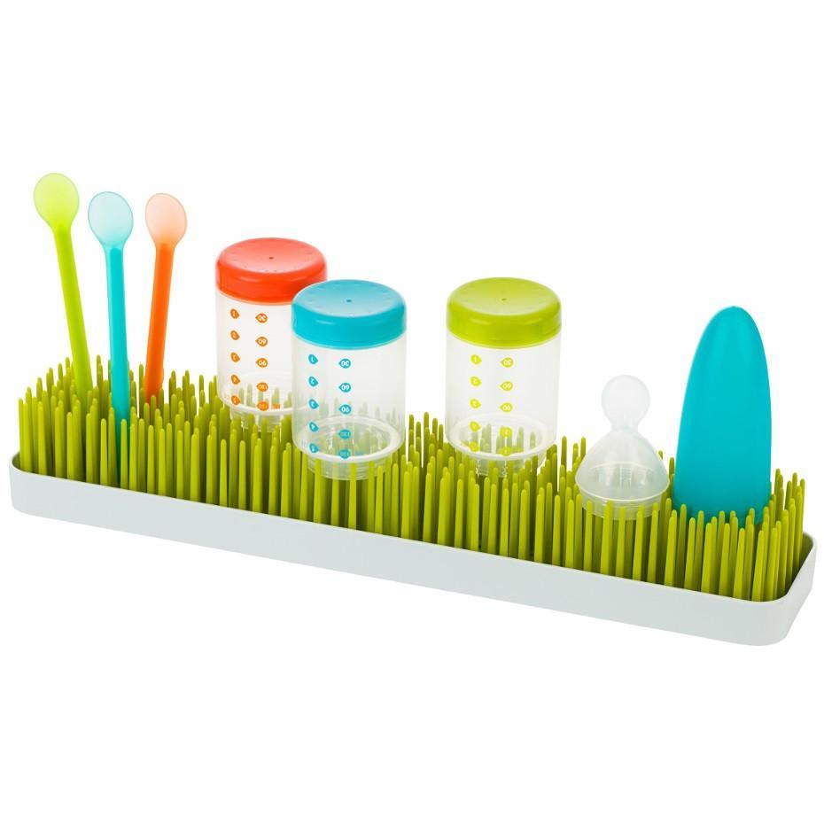 Boon Grass Countertop Drying Rack, Low-Profile Easy to Clean Baby Bottle  Drying Rack, Green