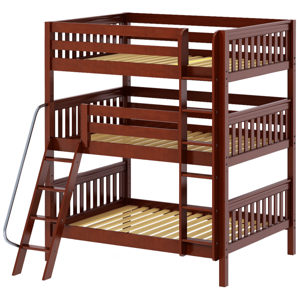 Maxtrix Full Triple Bunk Bed with Straight Ladder