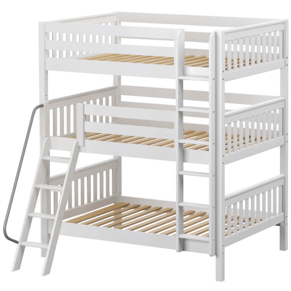 Maxtrix Full Triple Bunk Bed with Straight Ladder