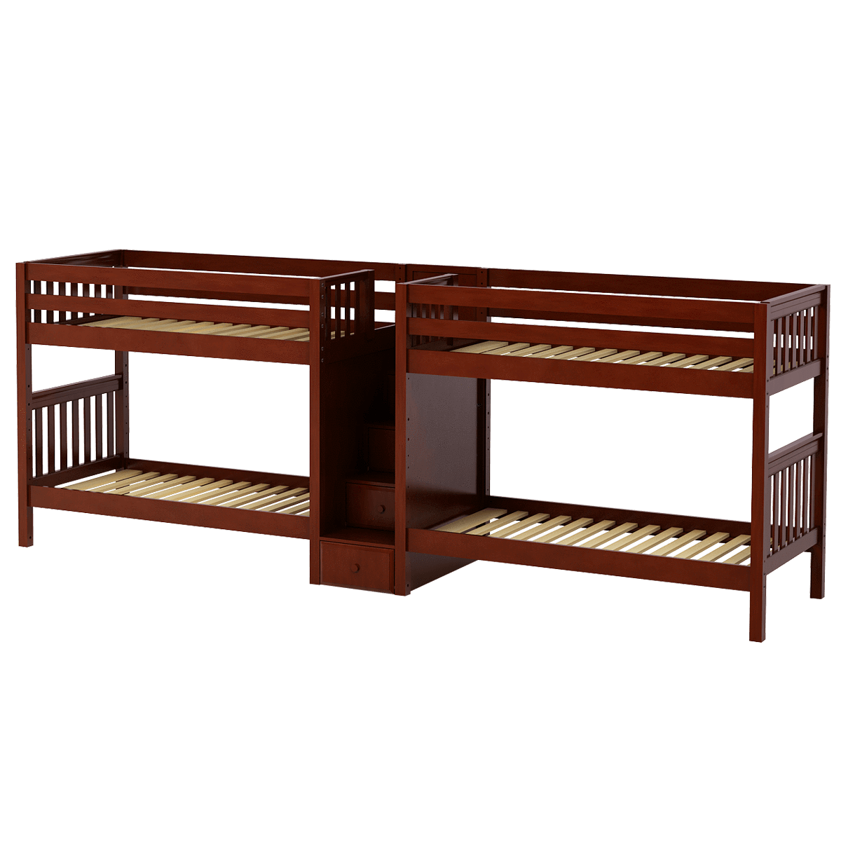 Maxtrix Twin Medium Quadruple Bunk Bed with Stairs