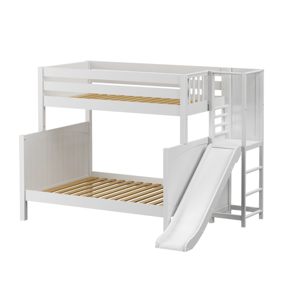 Maxtrix High Twin over Full Bunk Bed with Slide Platform