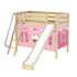 Maxtrix Twin Medium Bunk Bed with Angled Ladder, Curtain + Slide