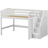 Maxtrix Full Mid Loft Bed with Stairs