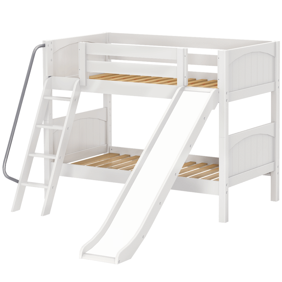 Maxtrix Twin Low Bunk Bed with Slide