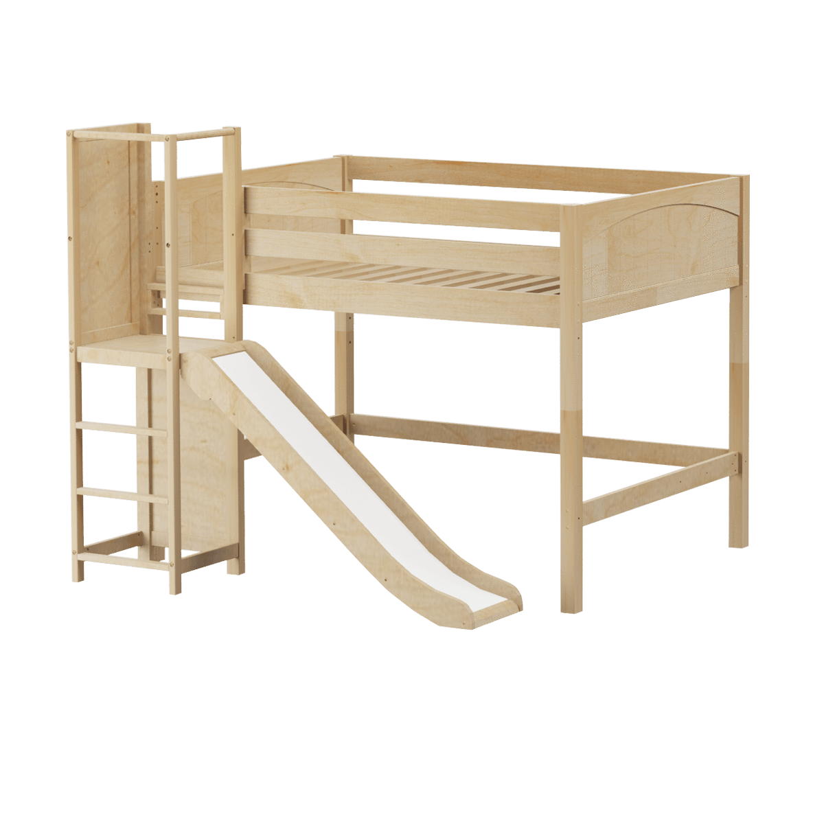 Maxtrix Full Mid Loft Bed with Slide Platform