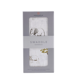 Newcastle Classics Swaddle Rhinos and Elephants