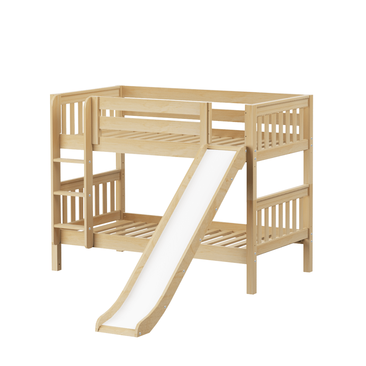 Maxtrix Twin Low Bunk Bed with Slide