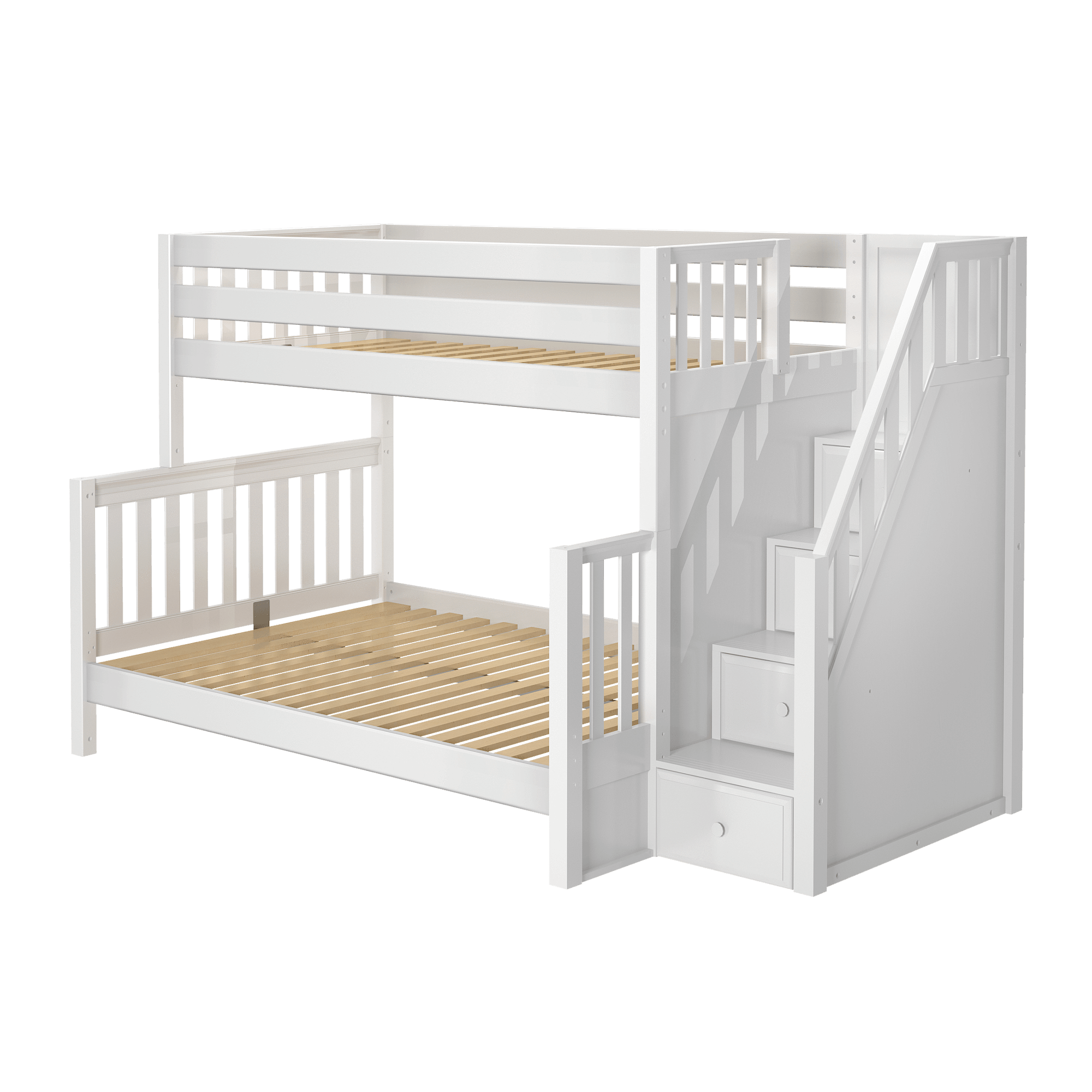 Maxtrix Medium Twin XL over Full XL Bunk Bed with Stairs