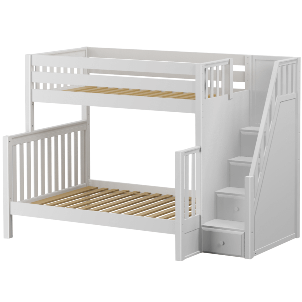 Maxtrix High Twin over Full Bunk Bed with Stairs