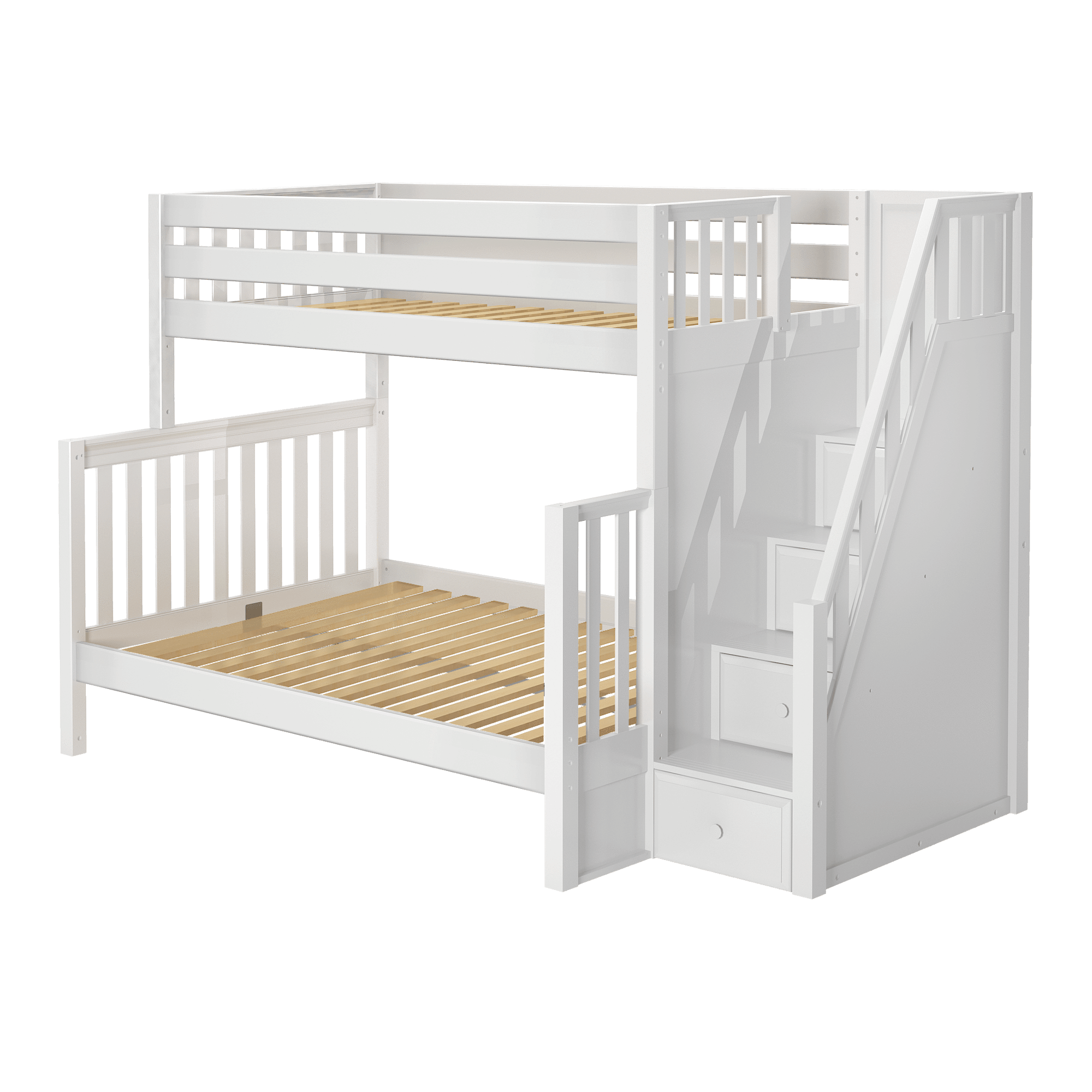 Maxtrix High Twin XL over Full XL Bunk Bed with Stairs