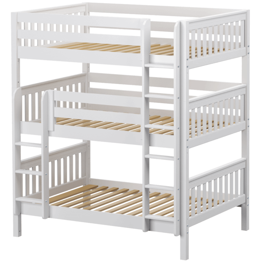 Maxtrix Full Triple Bunk Bed with Straight Ladder