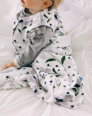 Little Unicorn Cotton Muslin Sleep Bag Medium- Blue Windflower