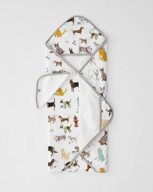 Little Unicorn Cotton Hooded Towel & Wash Cloth- Woof