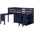 Jackpot Deluxe Windsor Twin Storage Loft Bed with Dresser + Bookcase + Desk