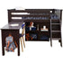 Jackpot Deluxe Windsor Twin Storage Loft Bed with Dresser + Bookcase + Desk