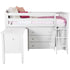 Jackpot Deluxe Windsor Twin Storage Loft Bed with Dresser + Bookcase + Desk