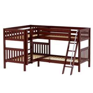 Maxtrix Twin Medium Corner Bunk with Straight Ladder and Angled Ladder